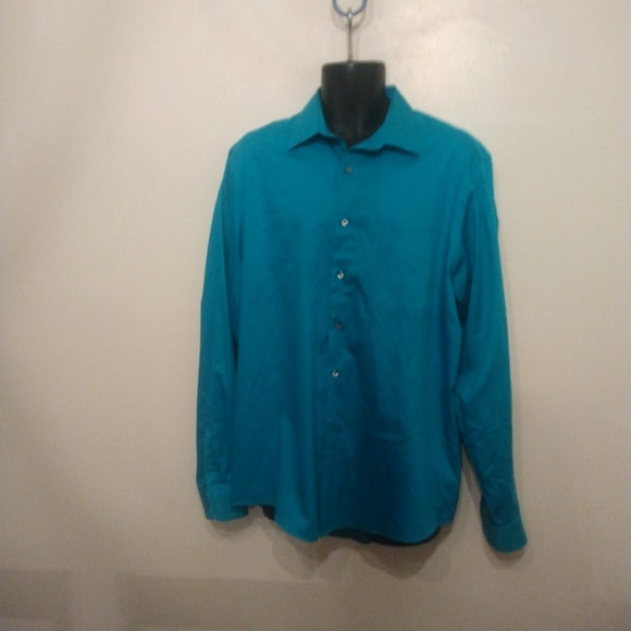 Van Heusen turquoise men's shirt - Picture 1 of 3